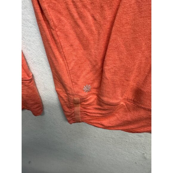 Athleta Coral Long Sleeve Relaxed Fit Top With Ruched Details Size L - Picture 5 of 7